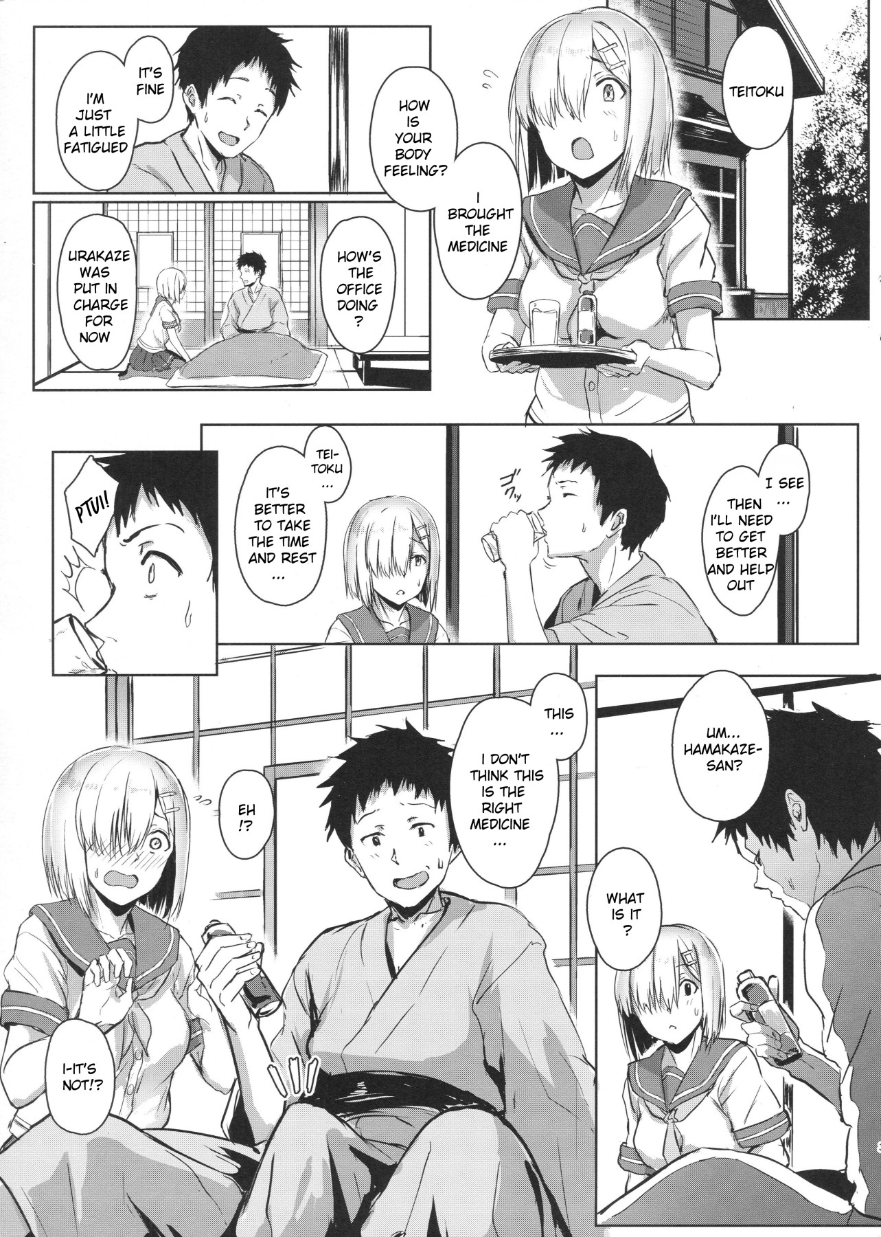 Hentai Manga Comic-A Book About Hamakaze Sucking on It-Read-2